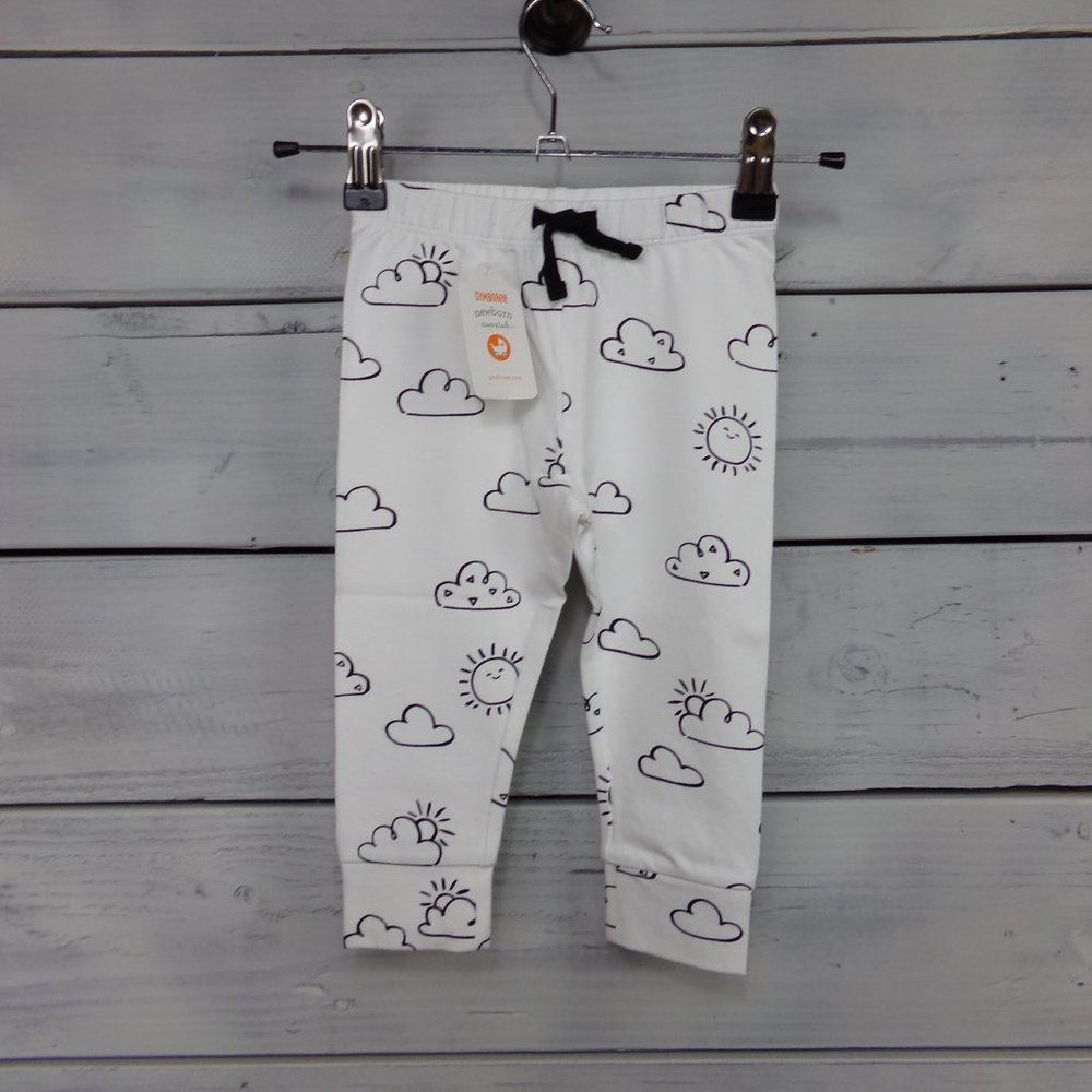Gymboree Newborn Essentials-White With Clouds-Pant